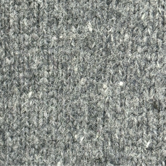 LL Bean XL Two Toned Gray Speckled Cotton/Wool/Nylon/Acrylic Mock Neck Sweater - Picture 3 of 11